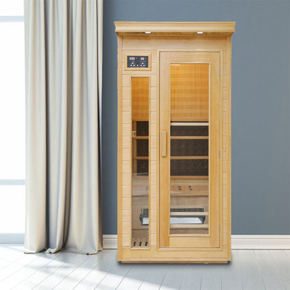 Eeeza 1-person/2-person Hemlock wood Indoor Sauna