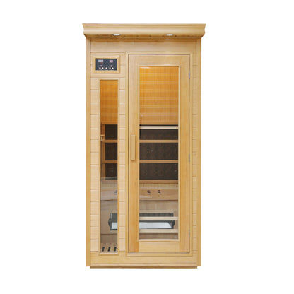 Eeeza 1-person/2-person Hemlock wood Indoor Sauna