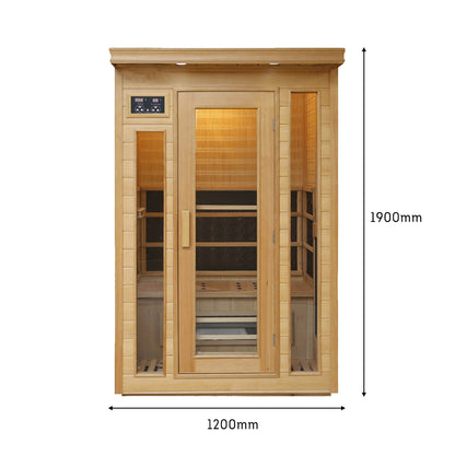 Eeeza 1-person/2-person Hemlock wood Indoor Sauna