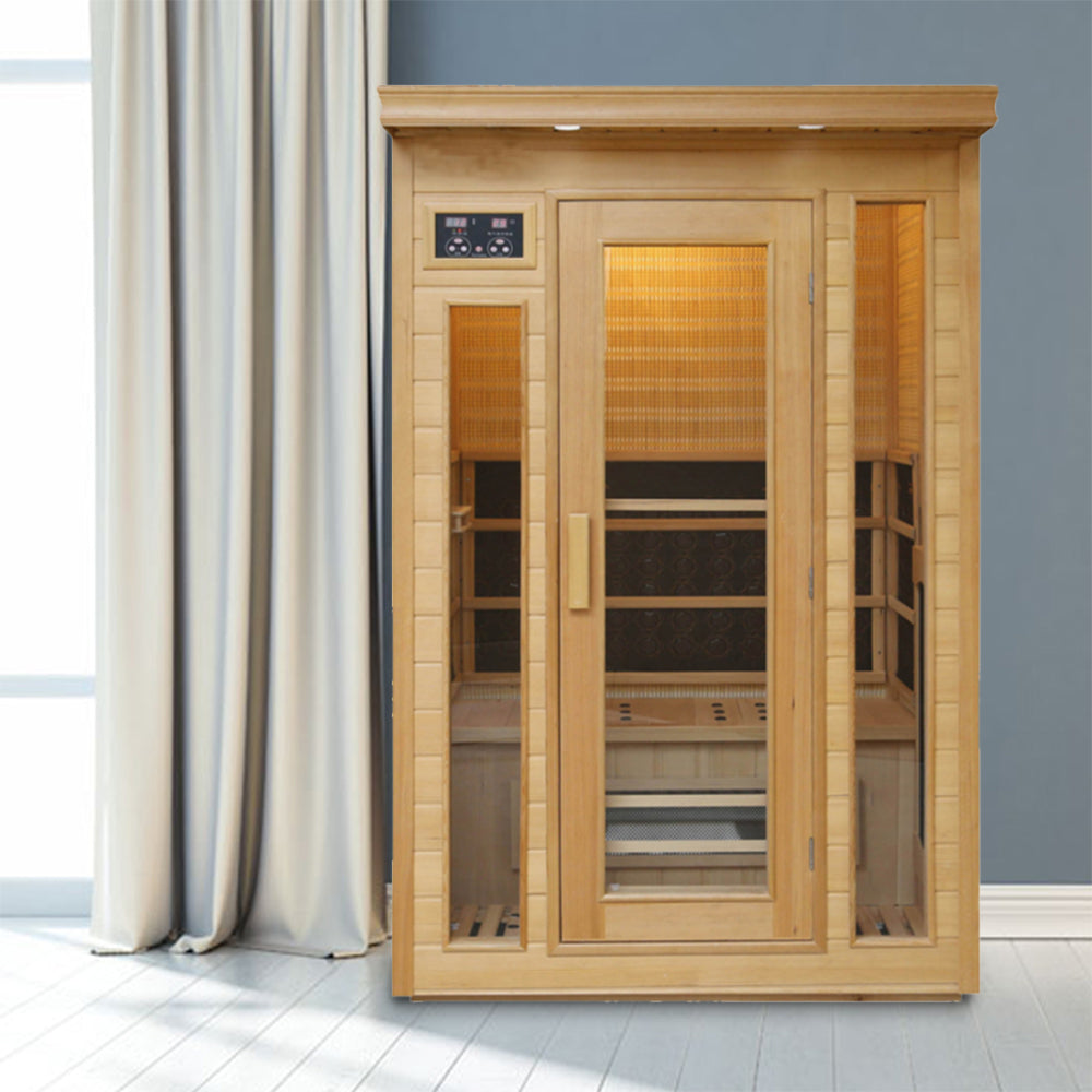 Eeeza 1-person/2-person Hemlock wood Indoor Sauna