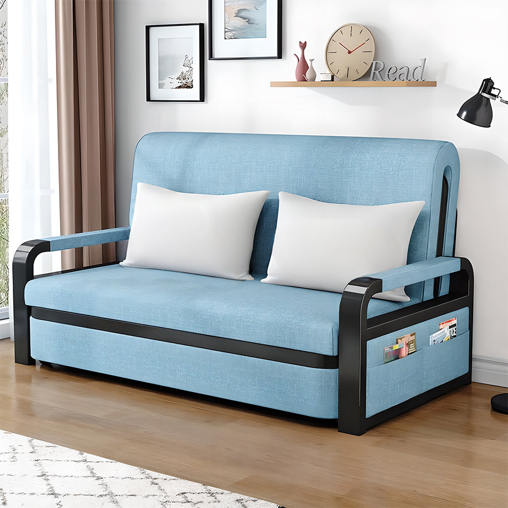 Eeeza Convertible Sofa Bed with Storage and Sturdy Steel Frame