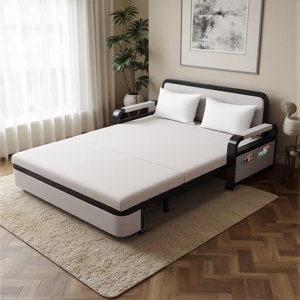 Eeeza Convertible Sofa Bed with Storage and Sturdy Steel Frame