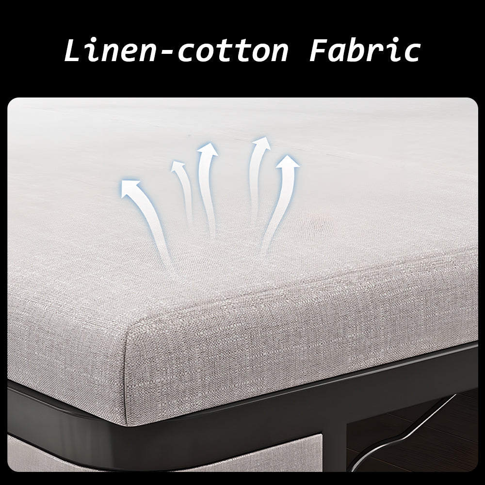 Eeeza Convertible Sofa Bed with Storage and Sturdy Steel Frame