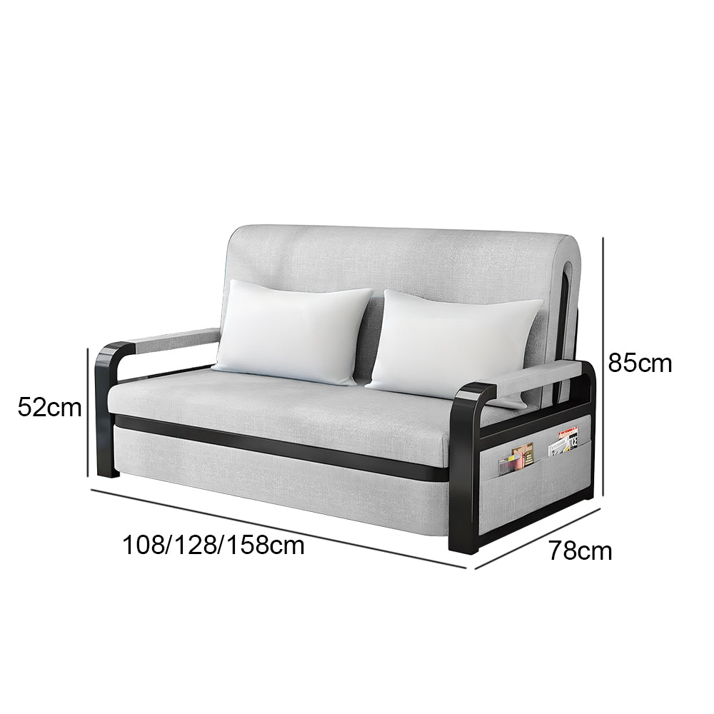 Eeeza Convertible Sofa Bed with Storage and Sturdy Steel Frame