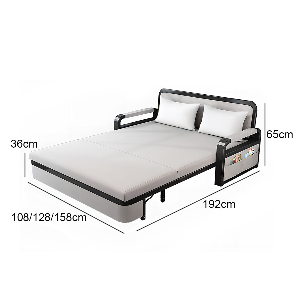 Eeeza Convertible Sofa Bed with Storage and Sturdy Steel Frame