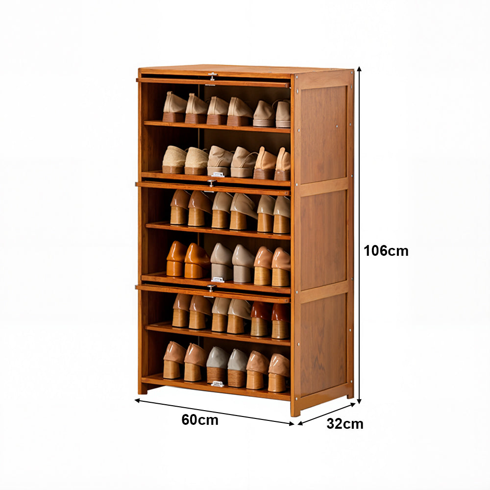 Eeeza Multi-tiered Composite Board Shoe Cabinet