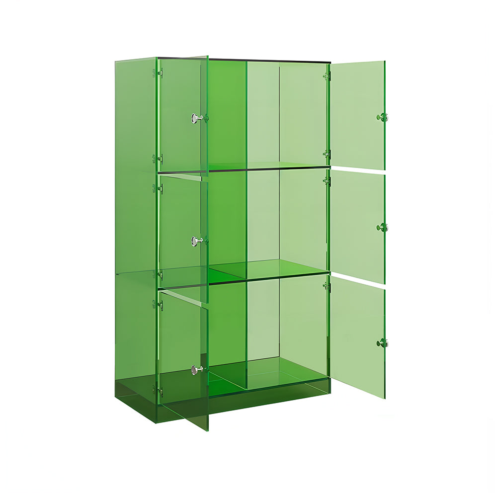 Eeeza Minimalist Multi-layer Acrylic Shelf With Doors