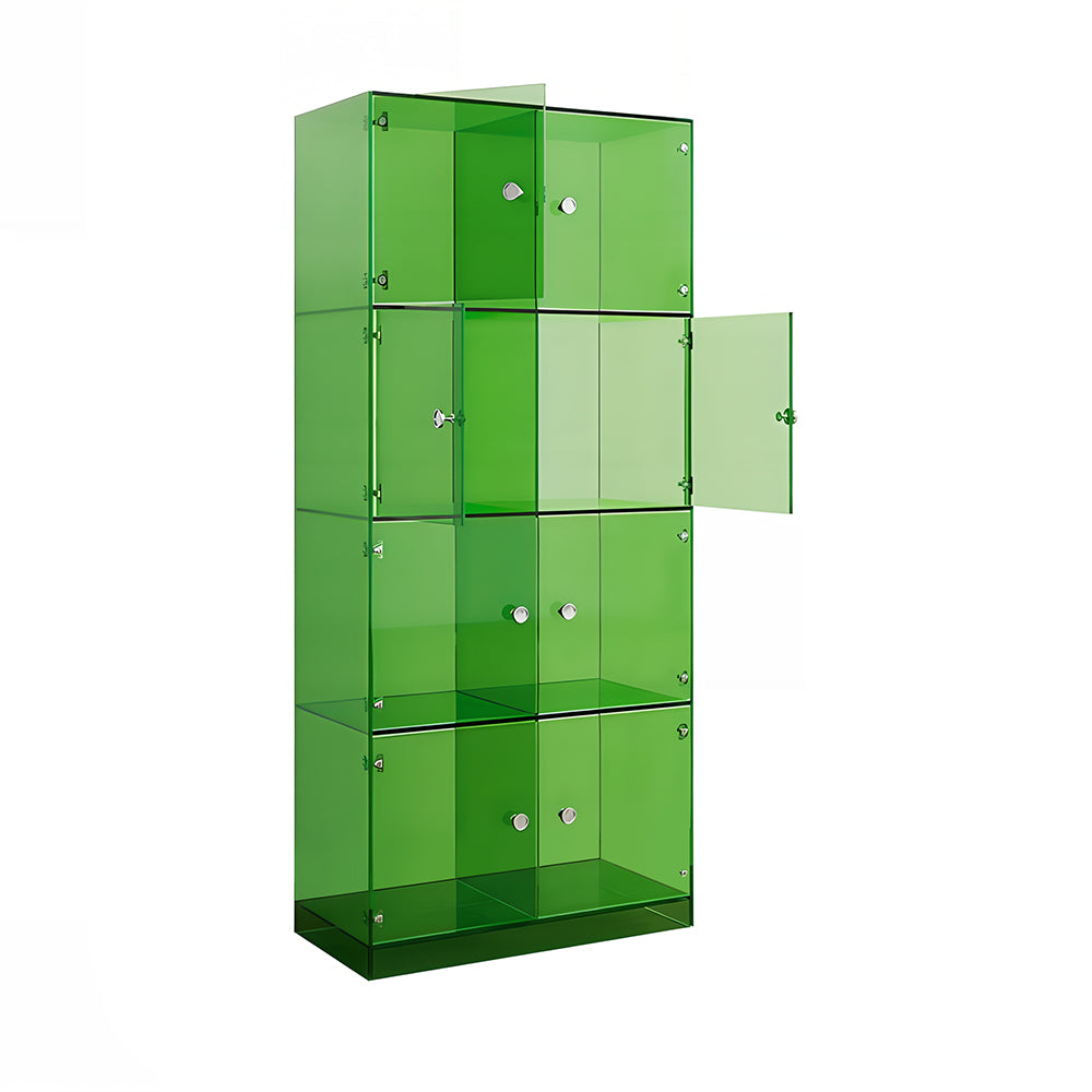 Eeeza Minimalist Multi-layer Acrylic Shelf With Doors