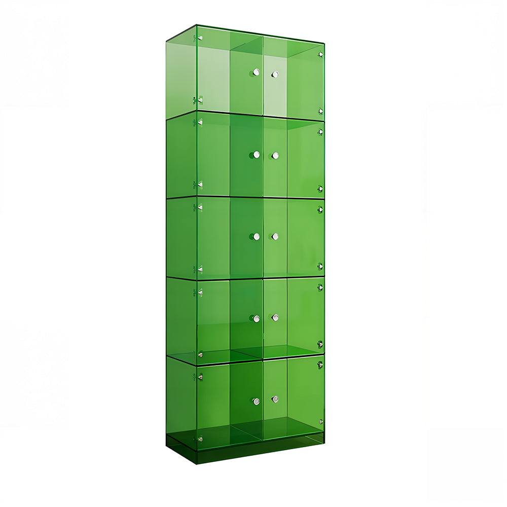 Eeeza Minimalist Multi-layer Acrylic Shelf With Doors
