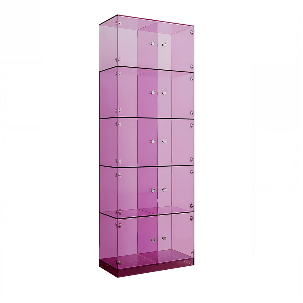 Eeeza Minimalist Multi-layer Acrylic Shelf With Doors