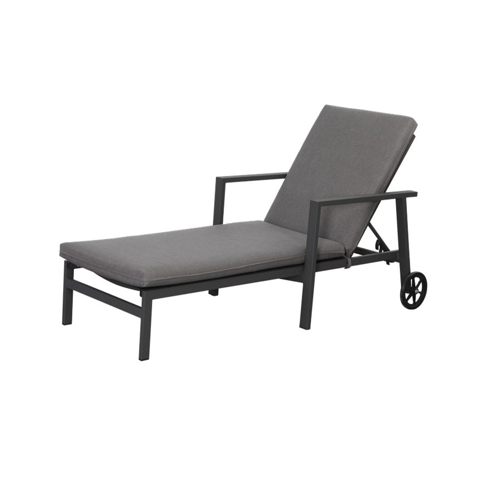 Eeeza Adjustable Height Sun Lounger - Grey