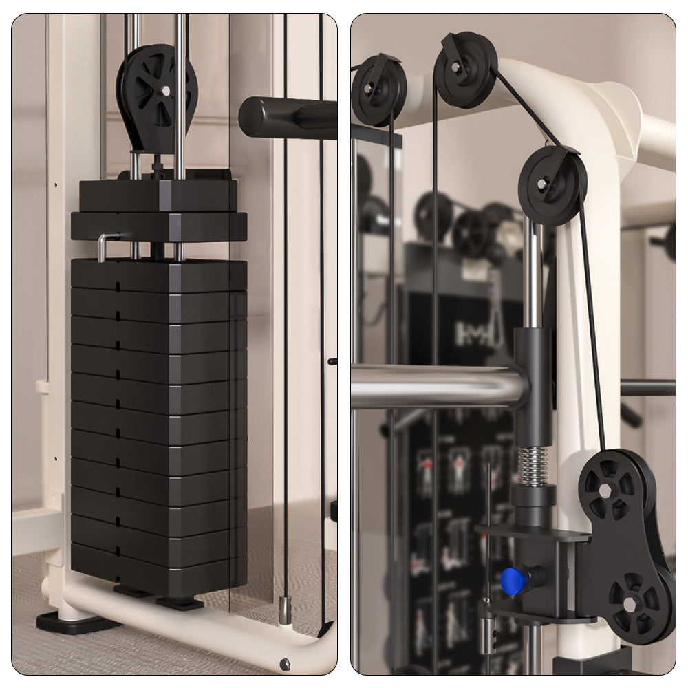 Eeeza All-in-One Functional Trainer – Dual 65kg/90kg Stacks, Full-Body Gym with Lat Pulldown, Smith, Row &amp; More