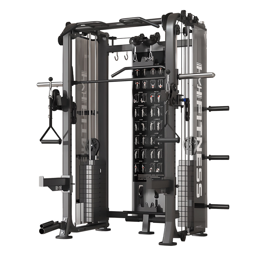 Eeeza All-in-One Functional Trainer – Dual 65kg/90kg Stacks, Full-Body Gym with Lat Pulldown, Smith, Row &amp; More