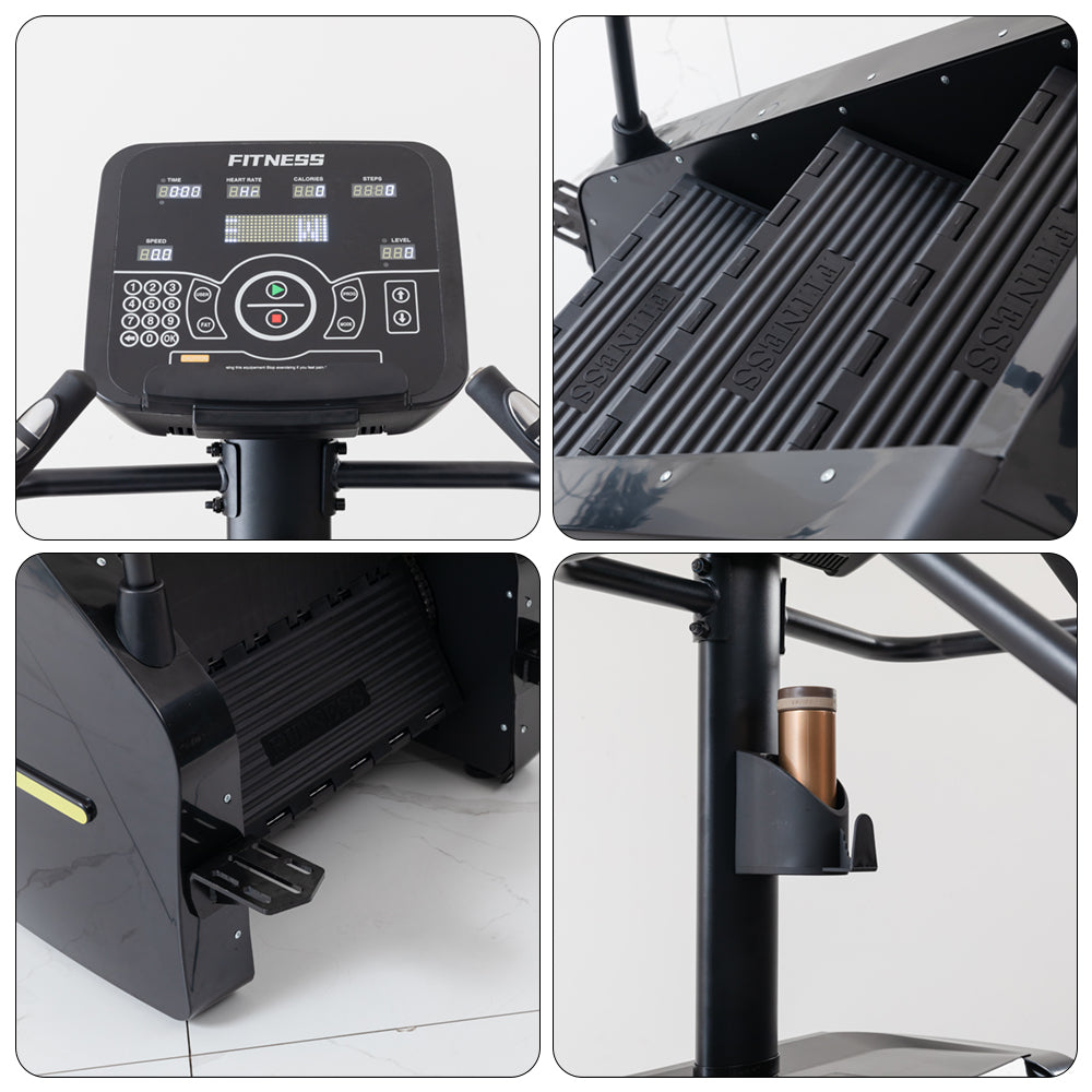 Eeeza Stair Climber Machine – Heavy-Duty Carbon Steel Frame with LED Display & Wide Steps
