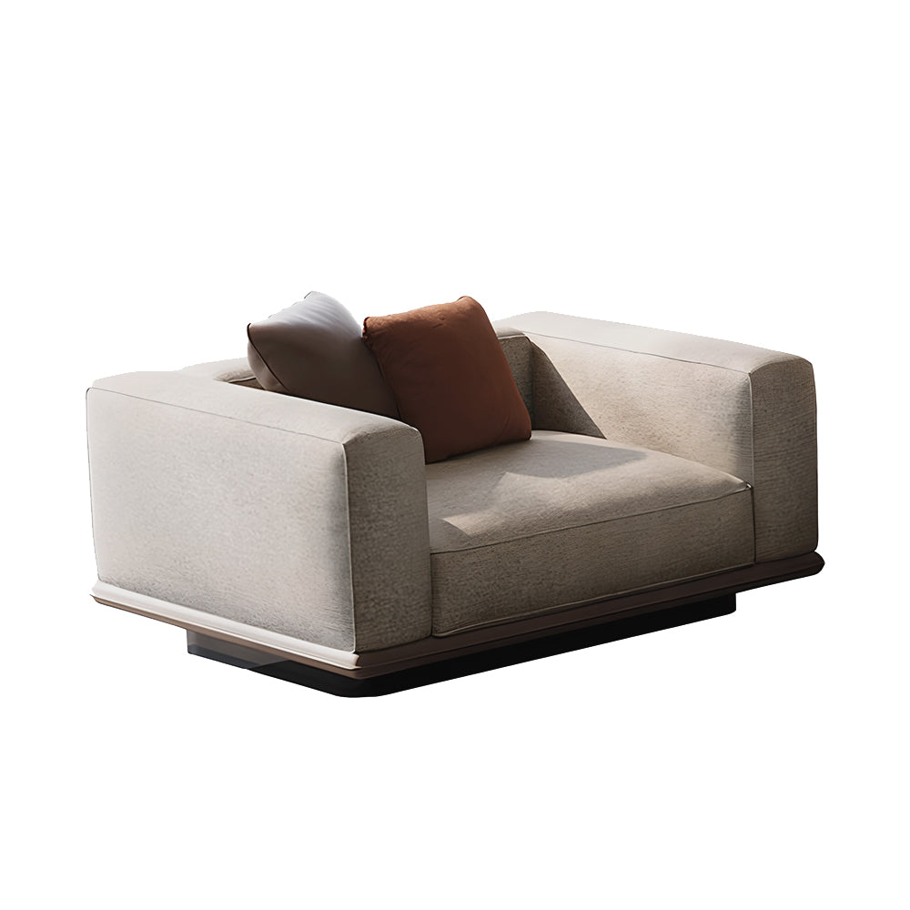 Eeeza 120–280cm Minimalist Linen Sofa – Bamboo Charcoal Foam, Larch Wood Frame