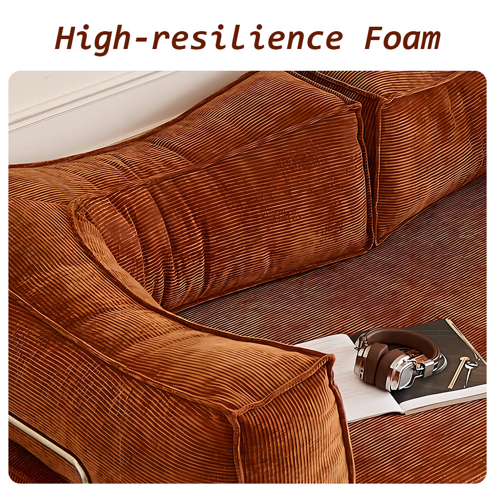 Eeeza Modular Corduroy Sofa Bed – Flexible Assembly, Down-Filled Cushions, 150/180/220cm Sizes