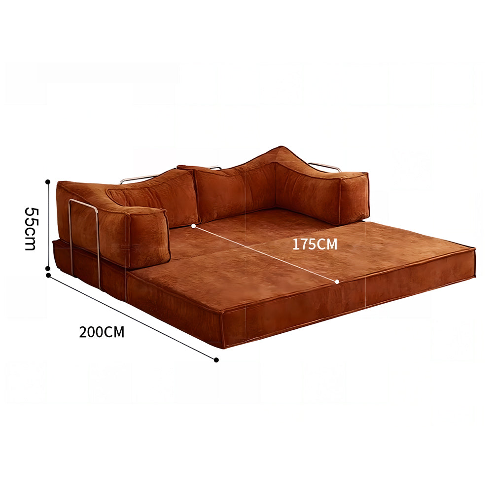 Eeeza Modular Corduroy Sofa Bed – Flexible Assembly, Down-Filled Cushions, 150/180/220cm Sizes