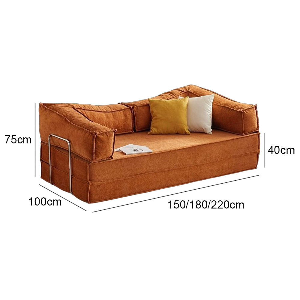 Eeeza Modular Corduroy Sofa Bed – Flexible Assembly, Down-Filled Cushions, 150/180/220cm Sizes