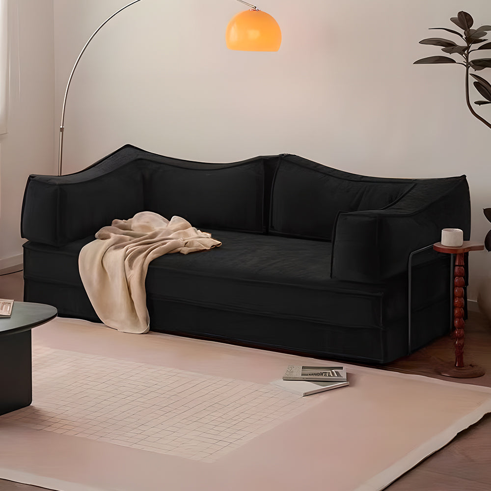 Eeeza Modular Corduroy Sofa Bed – Flexible Assembly, Down-Filled Cushions, 150/180/220cm Sizes