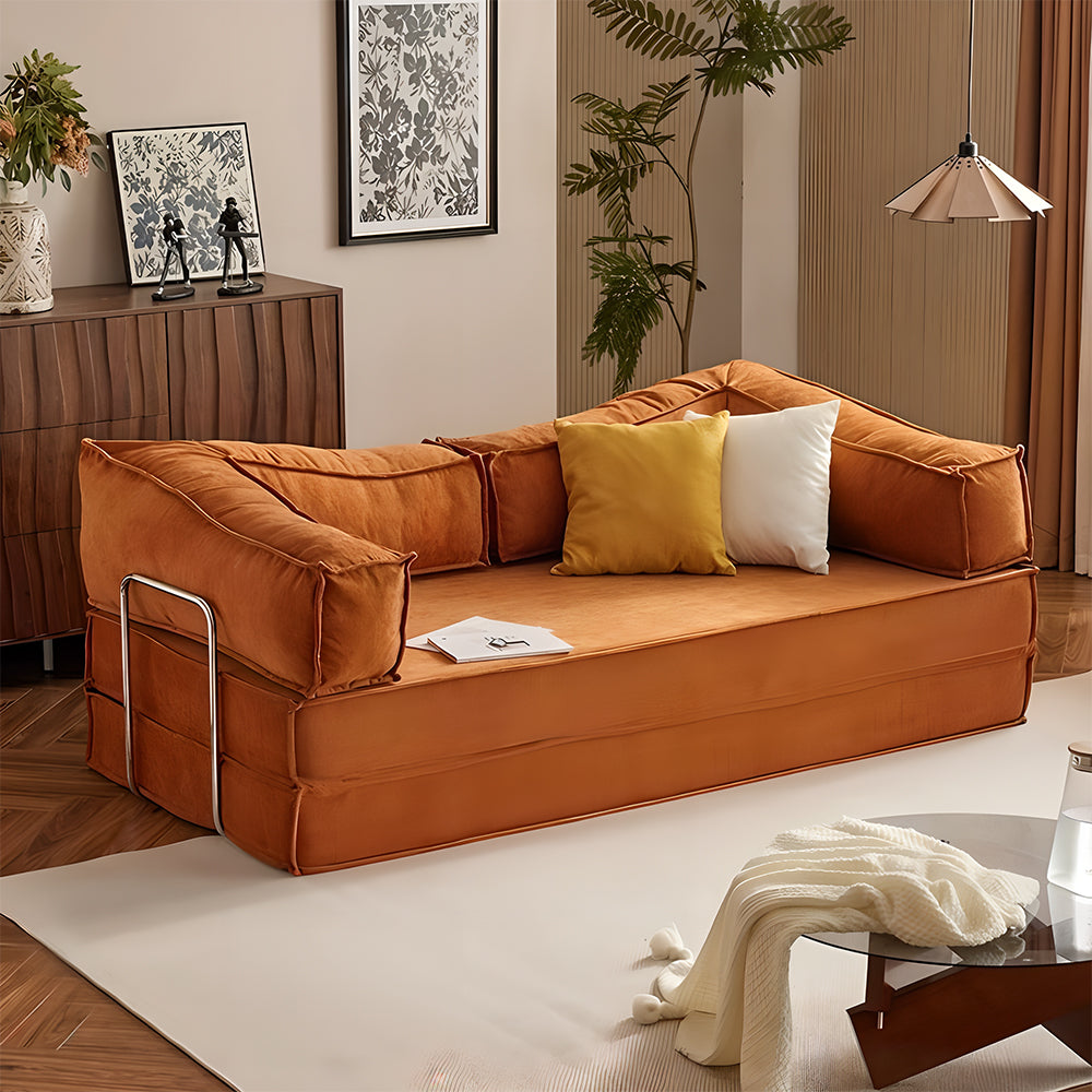 Eeeza Modular Corduroy Sofa Bed – Flexible Assembly, Down-Filled Cushions, 150/180/220cm Sizes