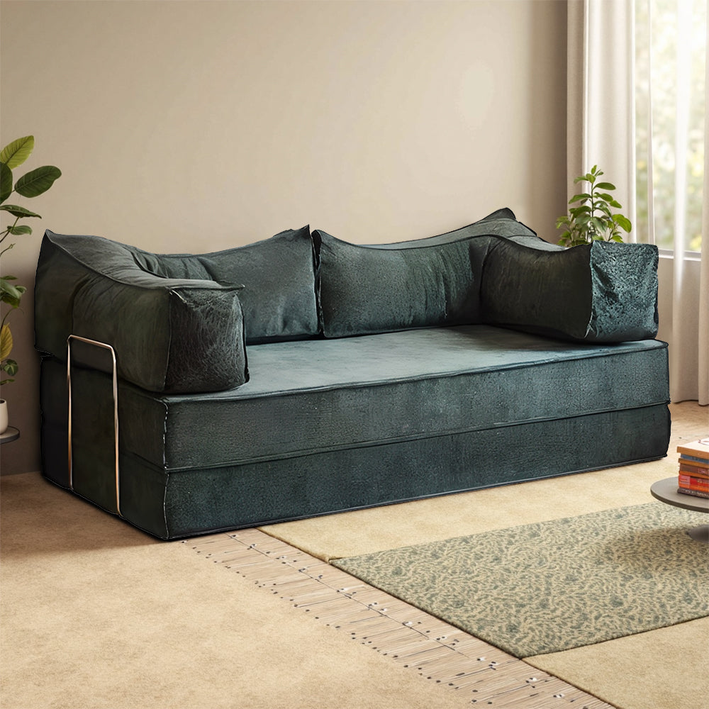 Eeeza Modular Corduroy Sofa Bed – Flexible Assembly, Down-Filled Cushions, 150/180/220cm Sizes