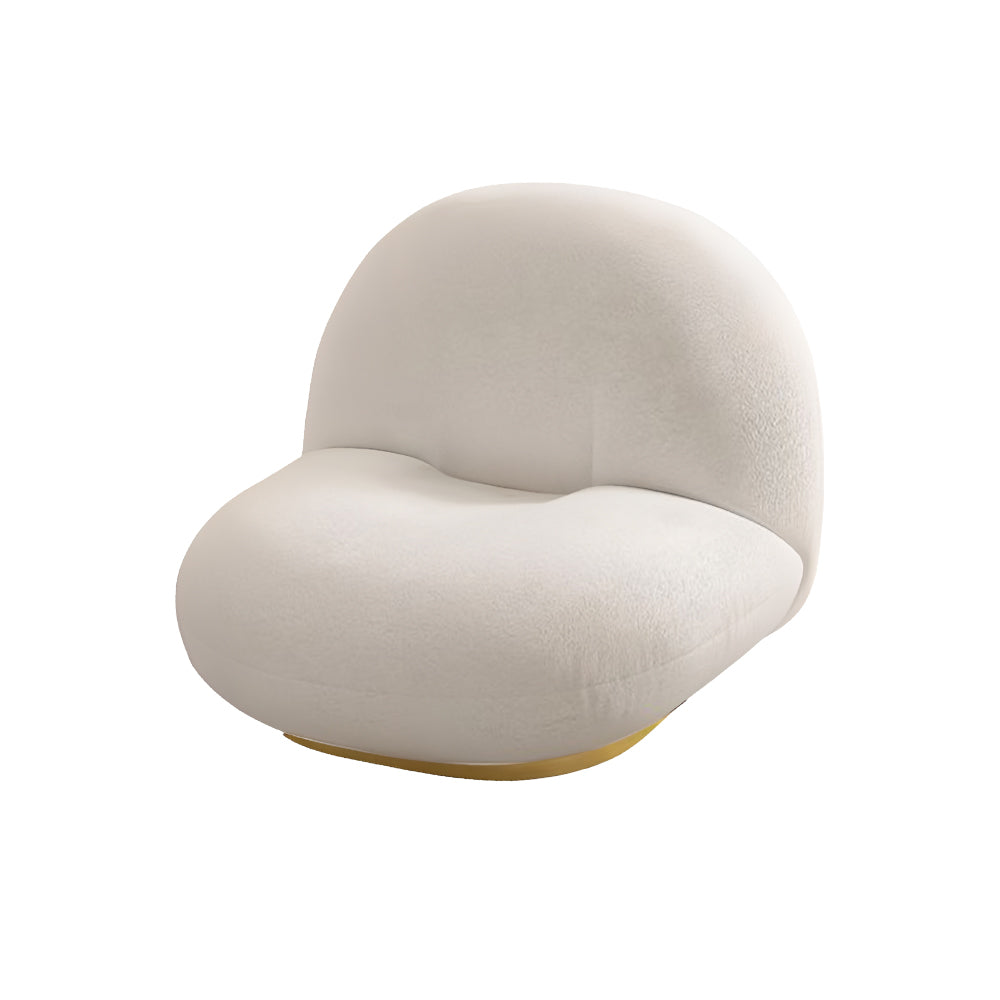 Eeeza Curved Lamb Fleece Sofa – Cozy Elegance in Every Curve