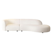 Eeeza Curved Lamb Fleece Sofa – Cozy Elegance in Every Curve