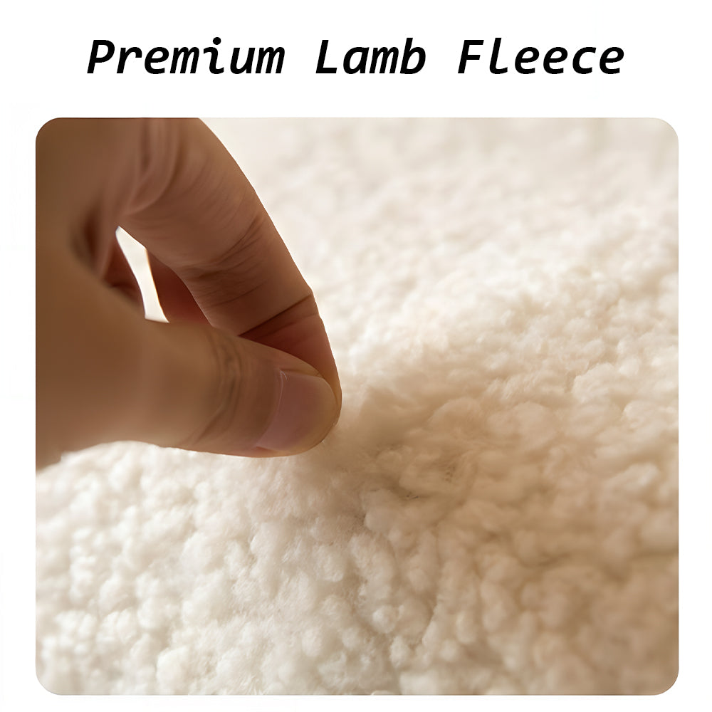Eeeza Curved Lamb Fleece Sofa – Cozy Elegance in Every Curve