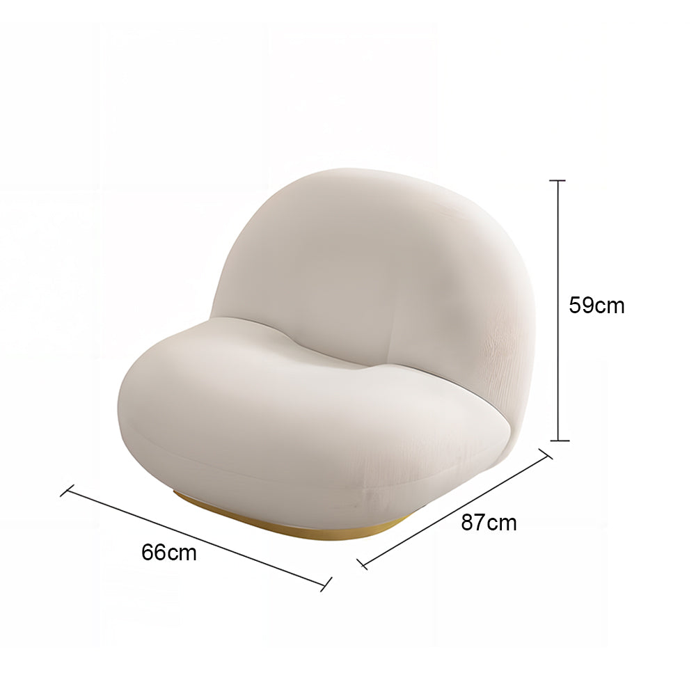 Eeeza Curved Lamb Fleece Sofa – Cozy Elegance in Every Curve