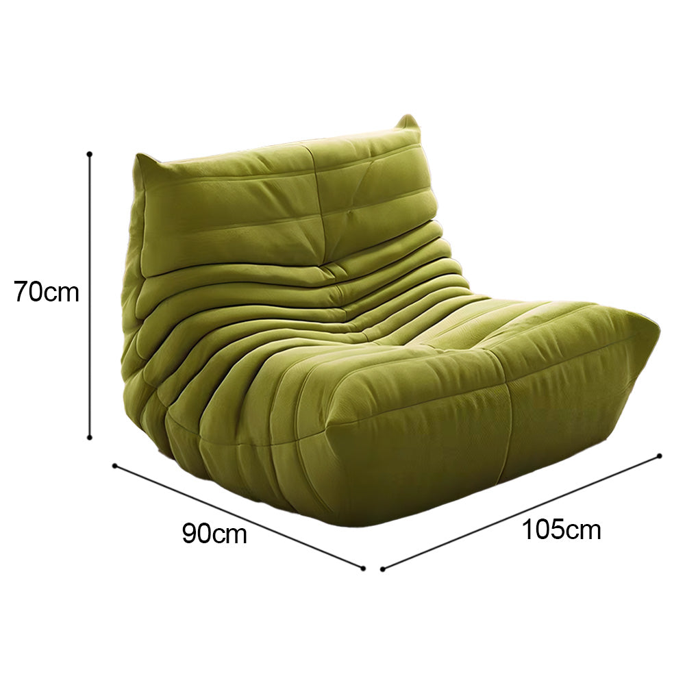 Eeeza Lazy Lounge Chair – Velvet Fold Design, Dual Size Options