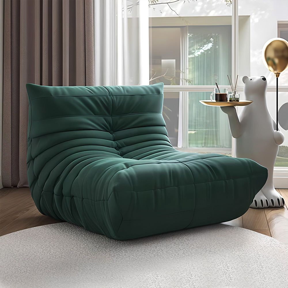 Eeeza Lazy Lounge Chair – Velvet Fold Design, Dual Size Options
