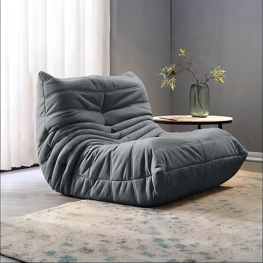 Eeeza Lazy Lounge Chair – Velvet Fold Design, Dual Size Options