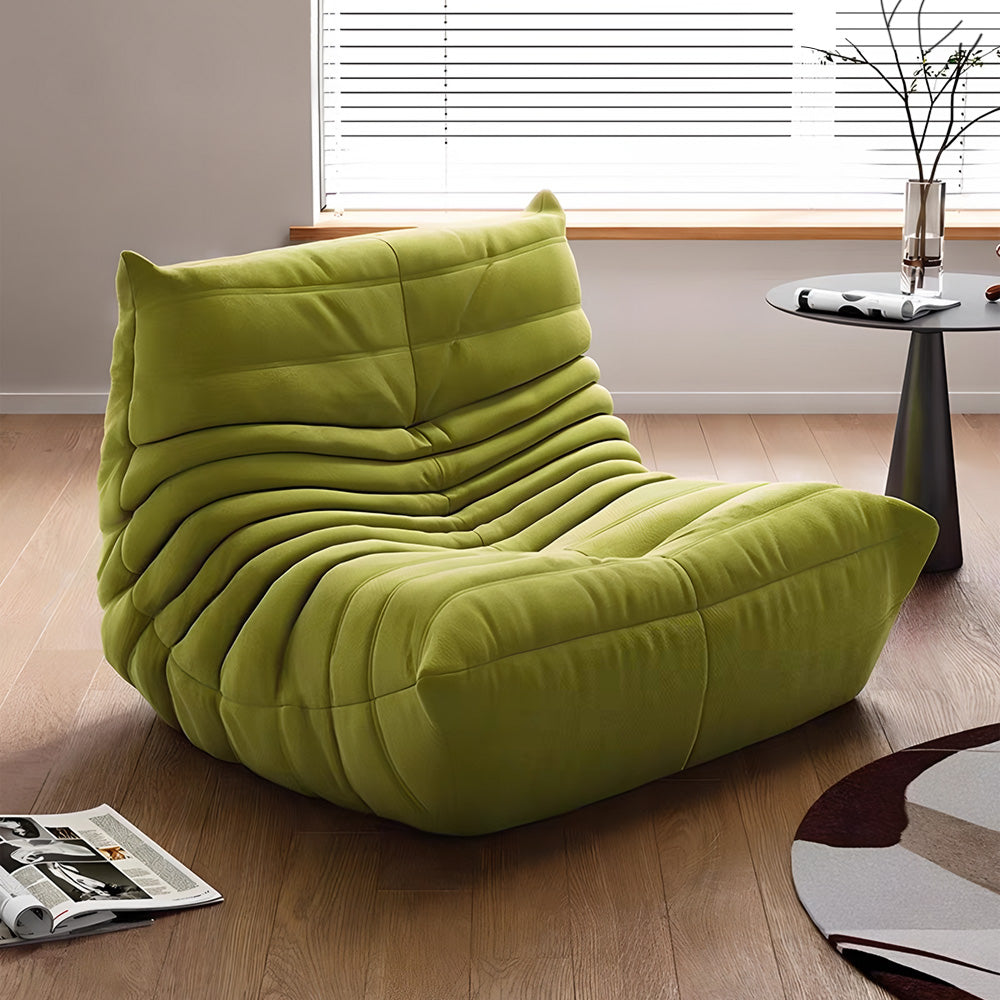 Eeeza Lazy Lounge Chair – Velvet Fold Design, Dual Size Options