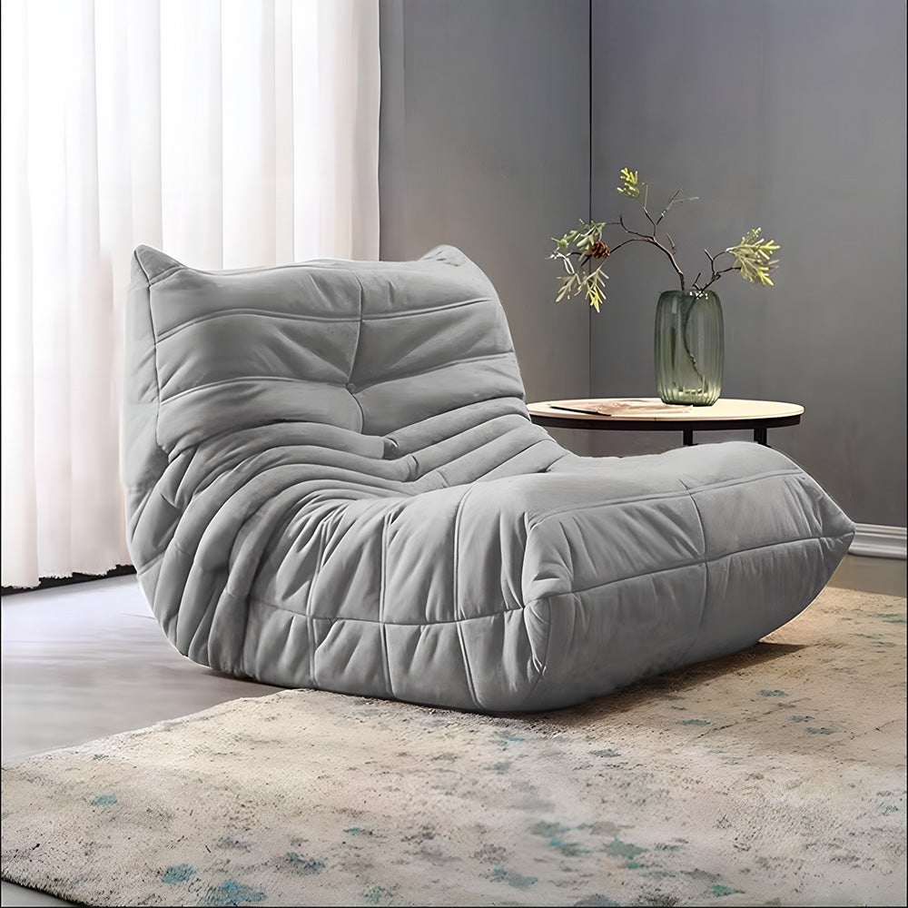 Eeeza Lazy Lounge Chair – Velvet Fold Design, Dual Size Options
