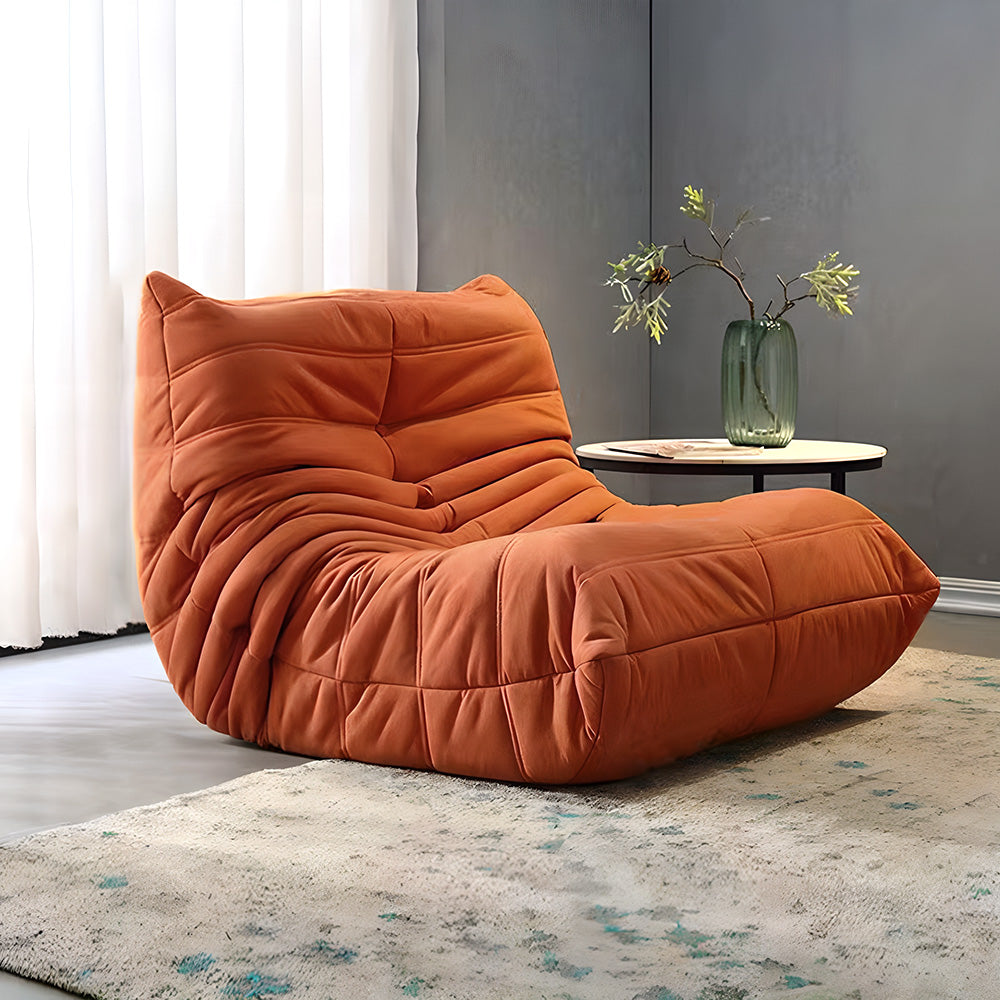 Eeeza Lazy Lounge Chair – Velvet Fold Design, Dual Size Options