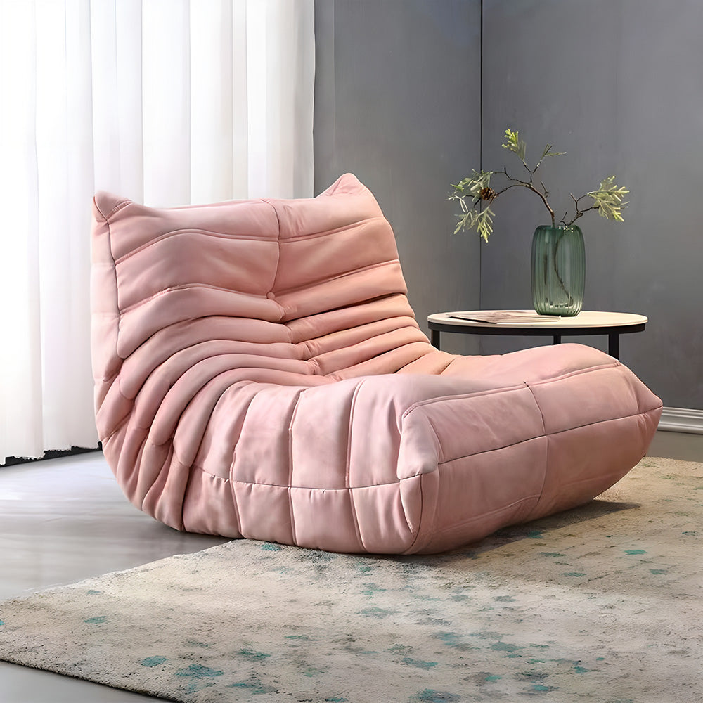 Eeeza Lazy Lounge Chair – Velvet Fold Design, Dual Size Options