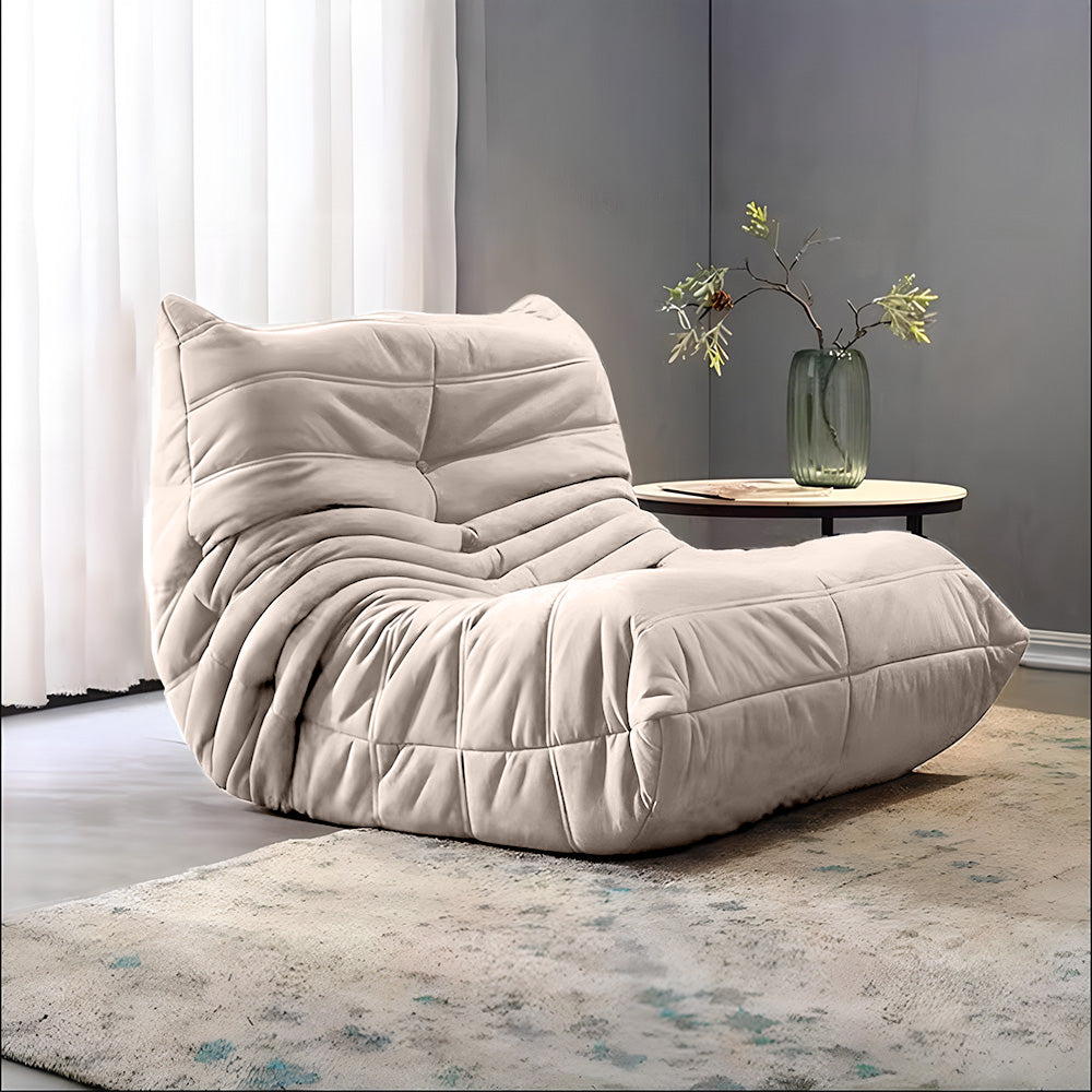 Eeeza Lazy Lounge Chair – Velvet Fold Design, Dual Size Options