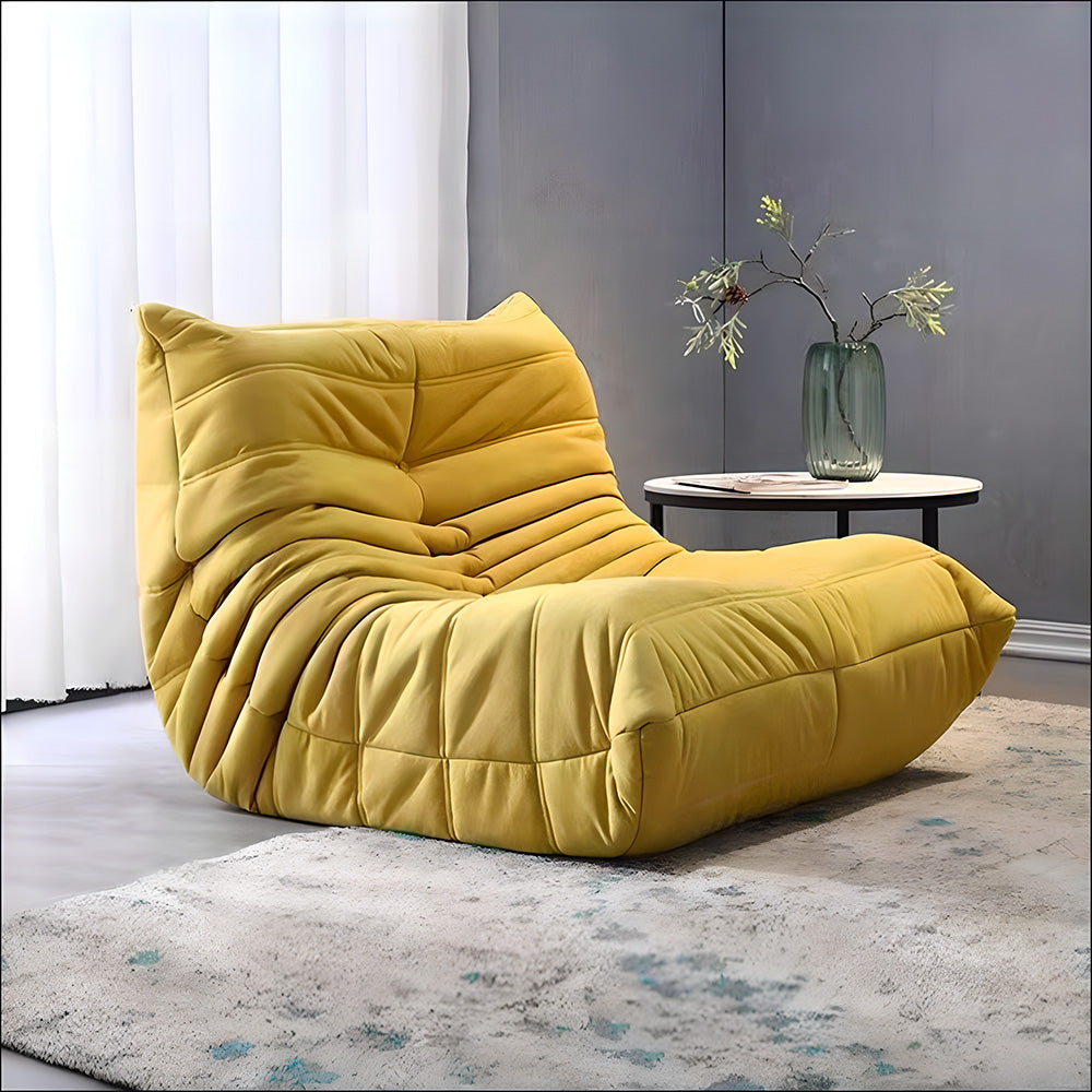 Eeeza Lazy Lounge Chair – Velvet Fold Design, Dual Size Options