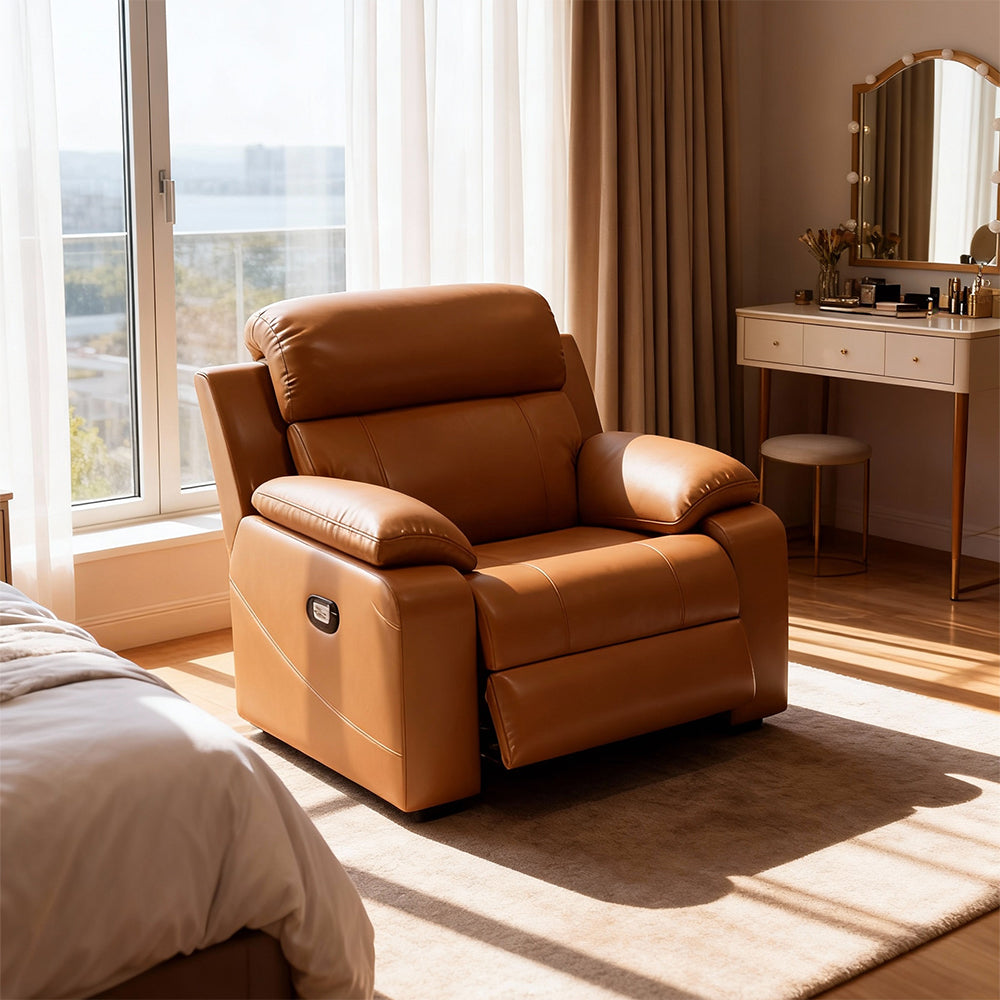 Eeeza Combining Comfort and Convenience Top-Grain Leather Electric Sofa