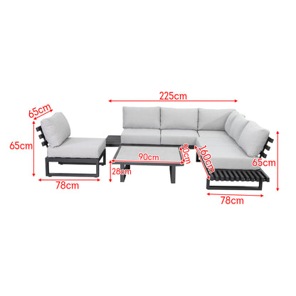 Eeeza Multi-person Sofa With Coffee Table/Single Sofa Set