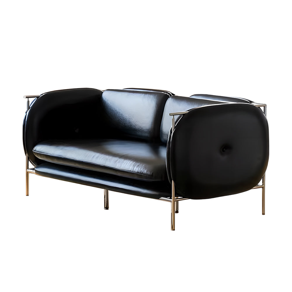 Eeeza Minimalist Office/Home Microfiber Leather Sofa