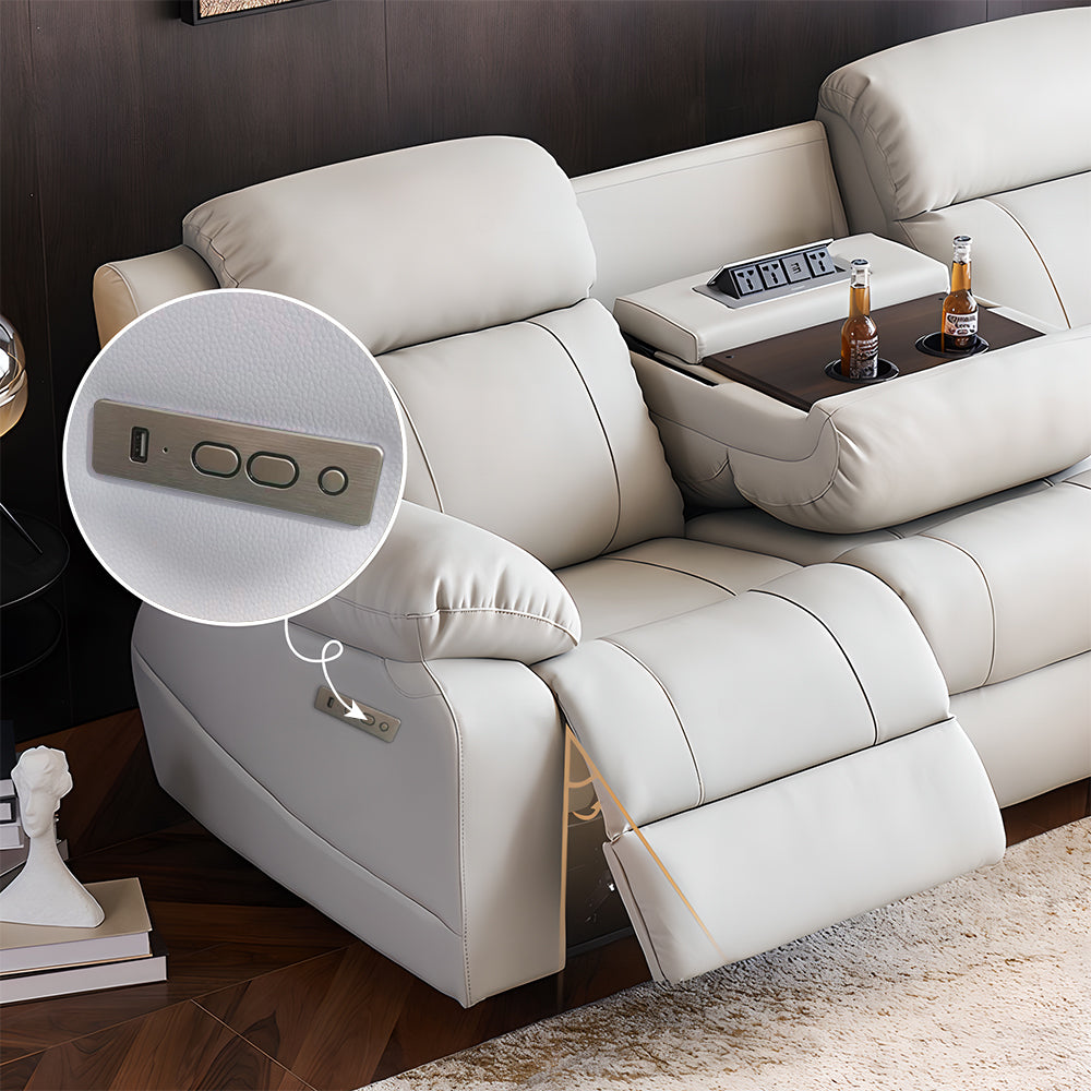 Eeeza 3-Seater Recliner Sofa – Power, Comfort, and Italian Minimalism Combined