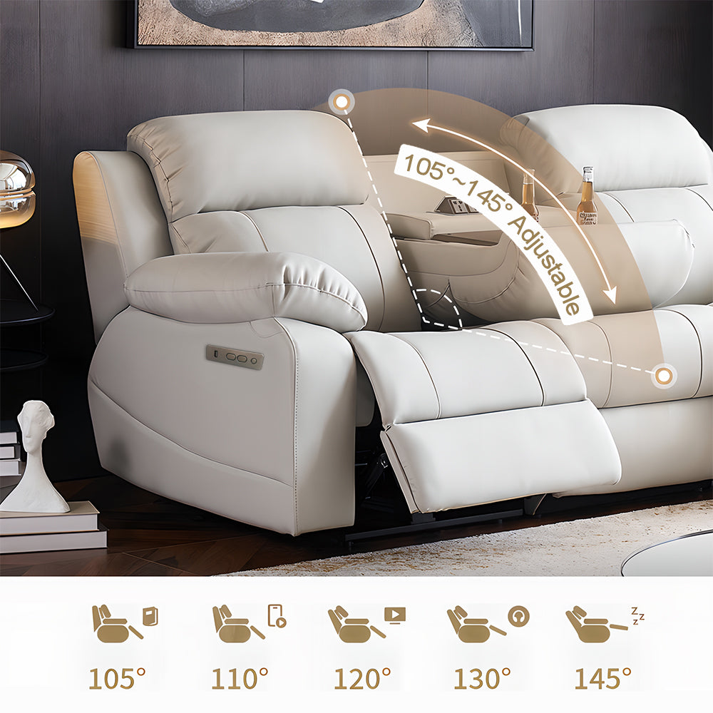 Eeeza 3-Seater Recliner Sofa – Power, Comfort, and Italian Minimalism Combined