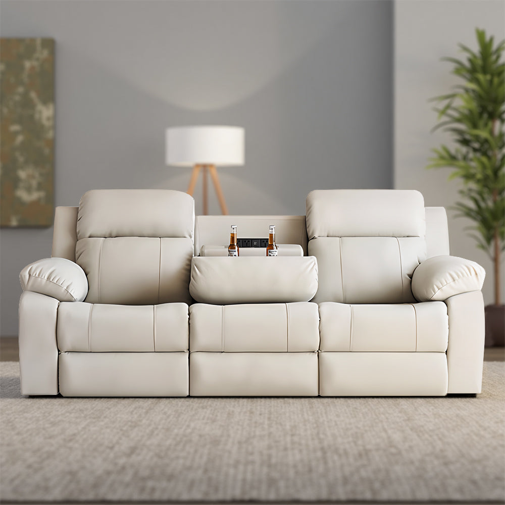 Eeeza 3-Seater Recliner Sofa – Power, Comfort, and Italian Minimalism Combined