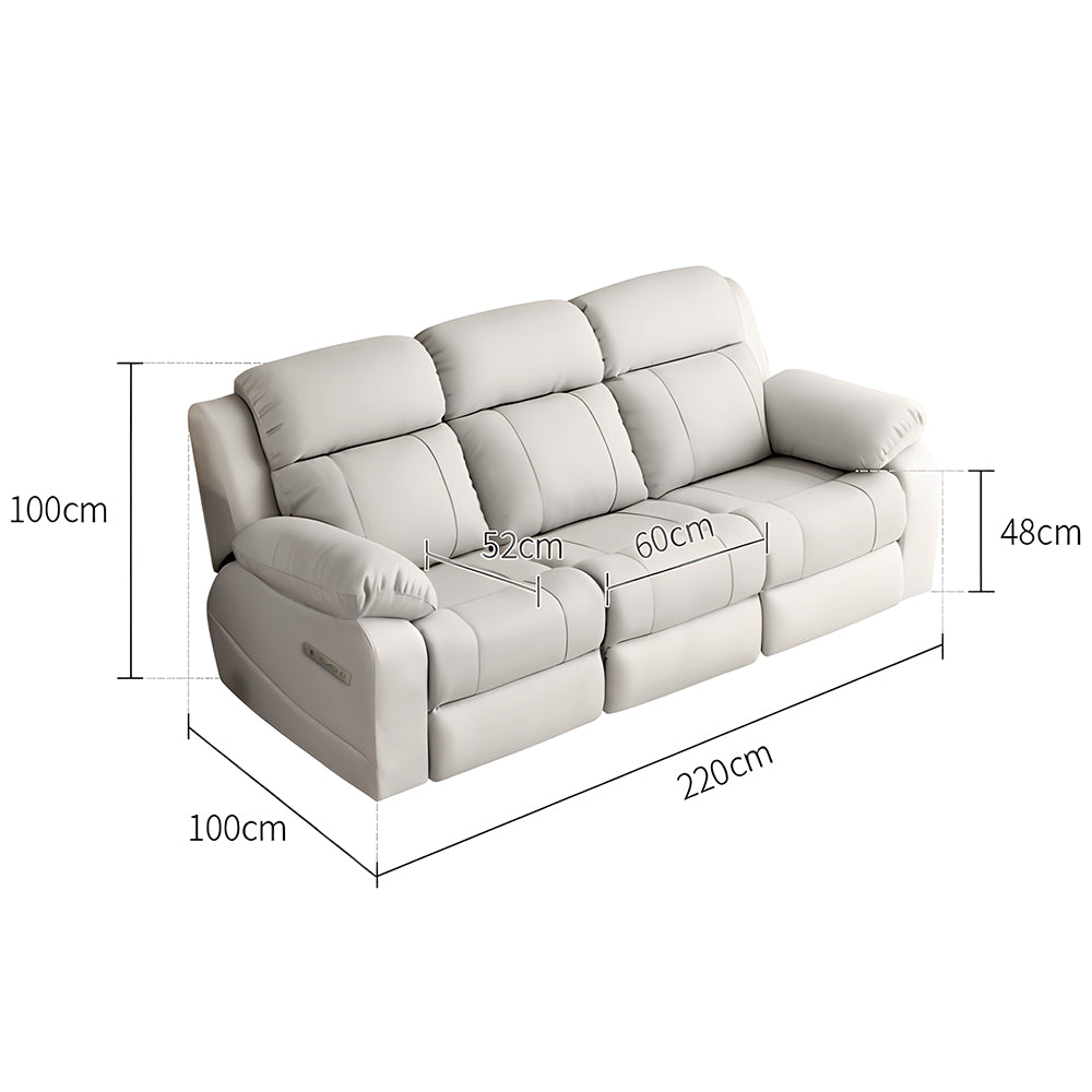 Eeeza 3-Seater Recliner Sofa – Power, Comfort, and Italian Minimalism Combined