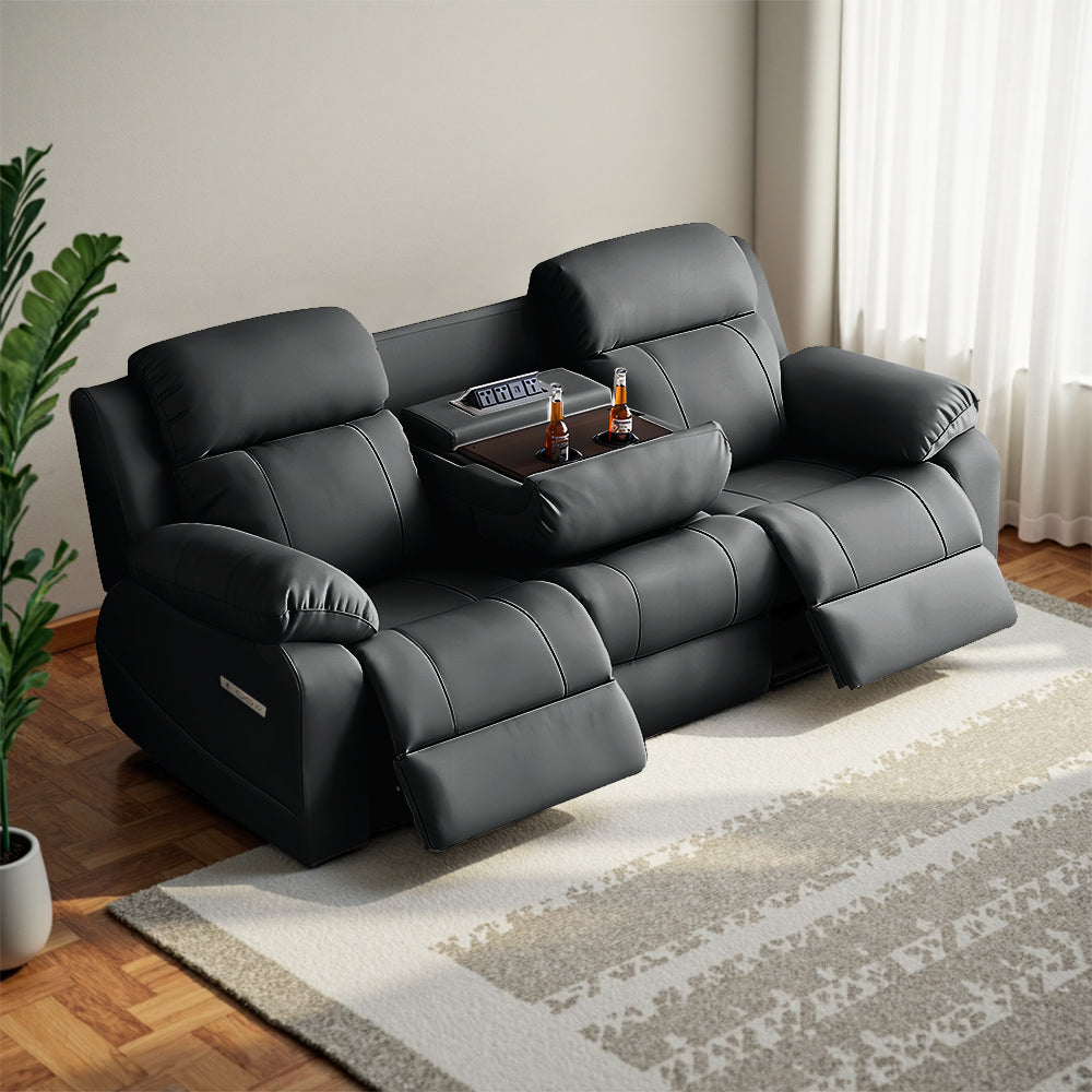 Eeeza 3-Seater Recliner Sofa – Power, Comfort, and Italian Minimalism Combined