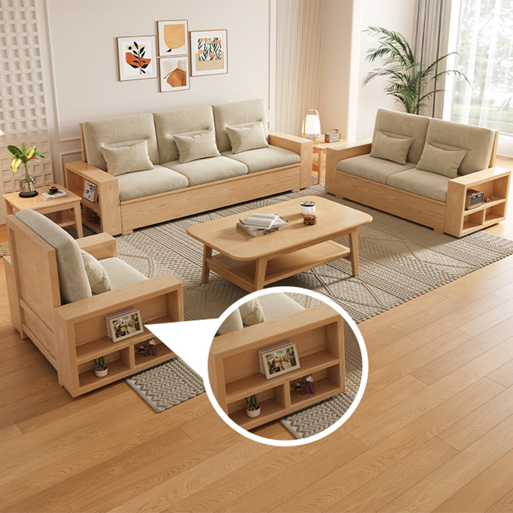 Eeeza Scandinavian Box-Frame Sofa with Storage & Washable Covers