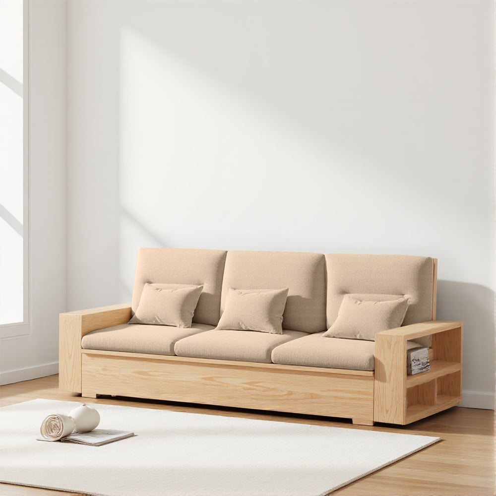 Eeeza Scandinavian Box-Frame Sofa with Storage & Washable Covers