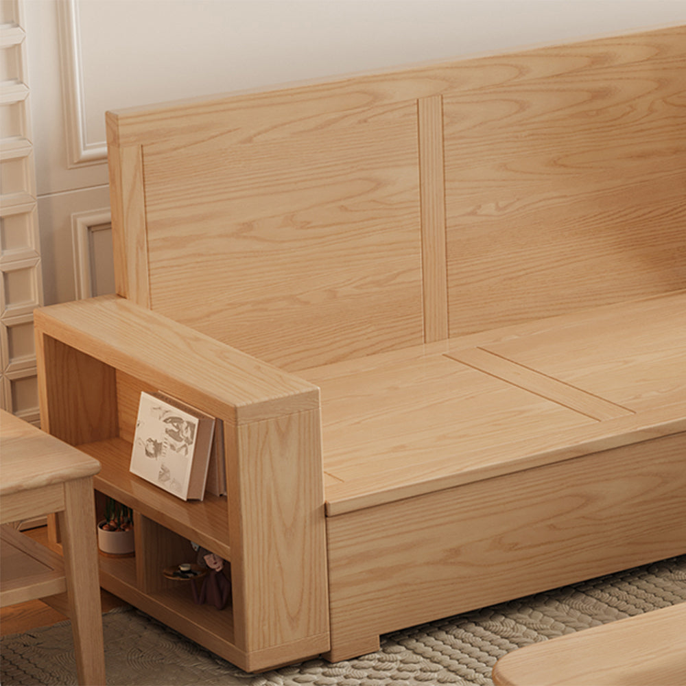 Eeeza Scandinavian Box-Frame Sofa with Storage & Washable Covers