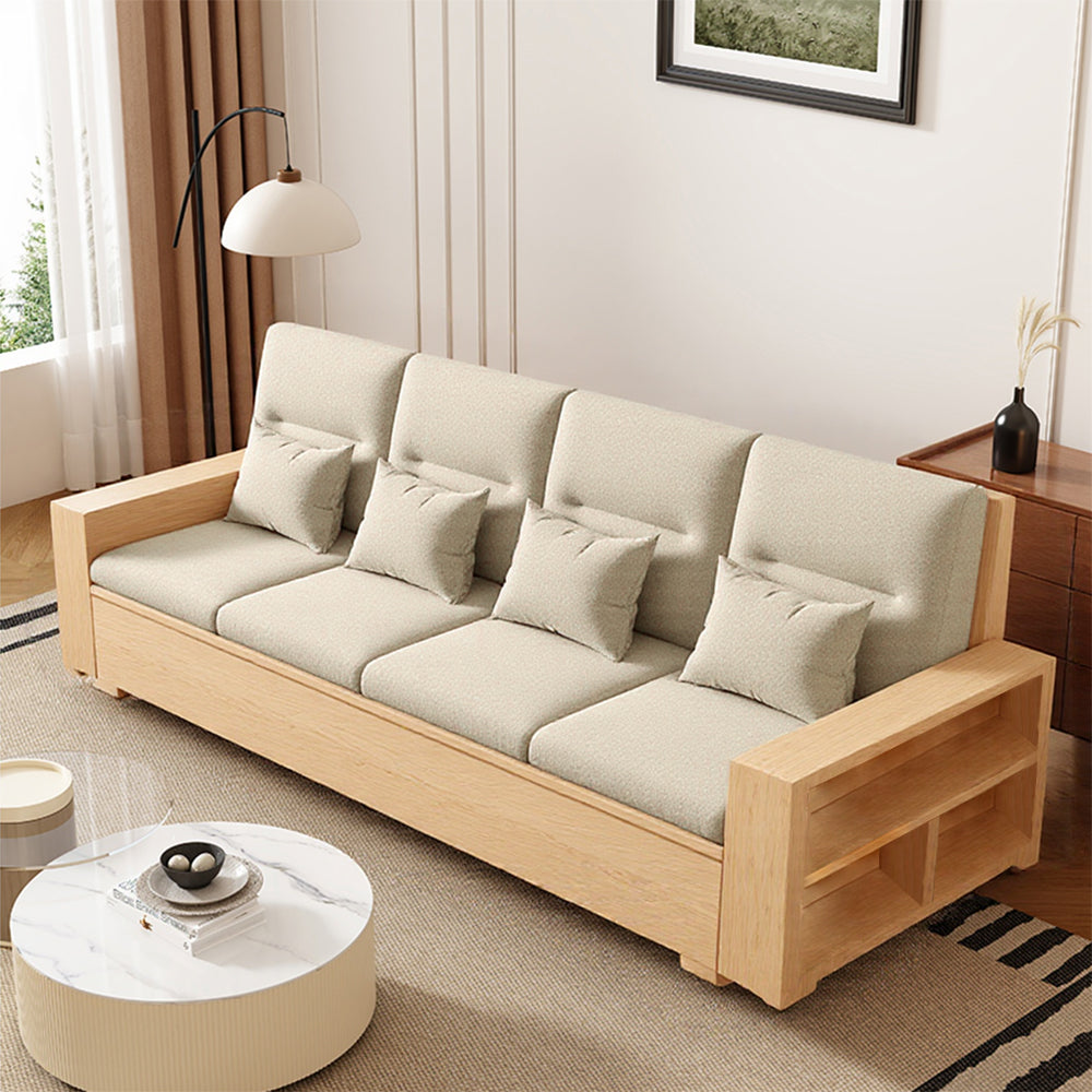 Eeeza Scandinavian Box-Frame Sofa with Storage & Washable Covers